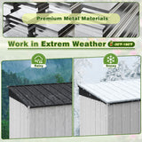 Devoko 8'x6' Patio Metal Storage Shed with Lockable Door,Outdoor Steel Tool Storage Shed for Backyard and Garden