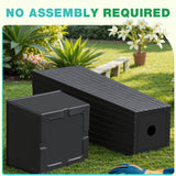 Devoko 24" Tall Planters for Outdoor Plants Set of 2, Woven-Textured Outdoor Plant Pots for Patio, Front Porch