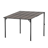 Devoko 10*10 ft Patio Gazebo with Metal Frame and Polycarbonate Roof, Pergola with Lean-to Roof for Backyard and Garden