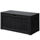 Devoko 120 Gallon Outdoor Patio Box Deck Plastic Resin Storage Box Backyard