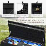 Devoko 120 Gallon Outdoor Patio Box Deck Plastic Resin Storage Box Backyard