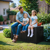 Devoko 120 Gallon Outdoor Patio Box Deck Plastic Resin Storage Box Backyard