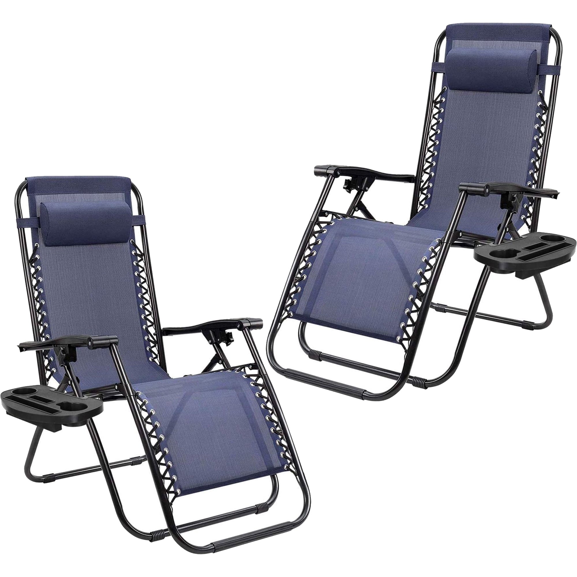 Devoko 2 PCS Zero Gravity Chair Outdoor Lounge Patio Chair Camp Reclining Lounge Chairs