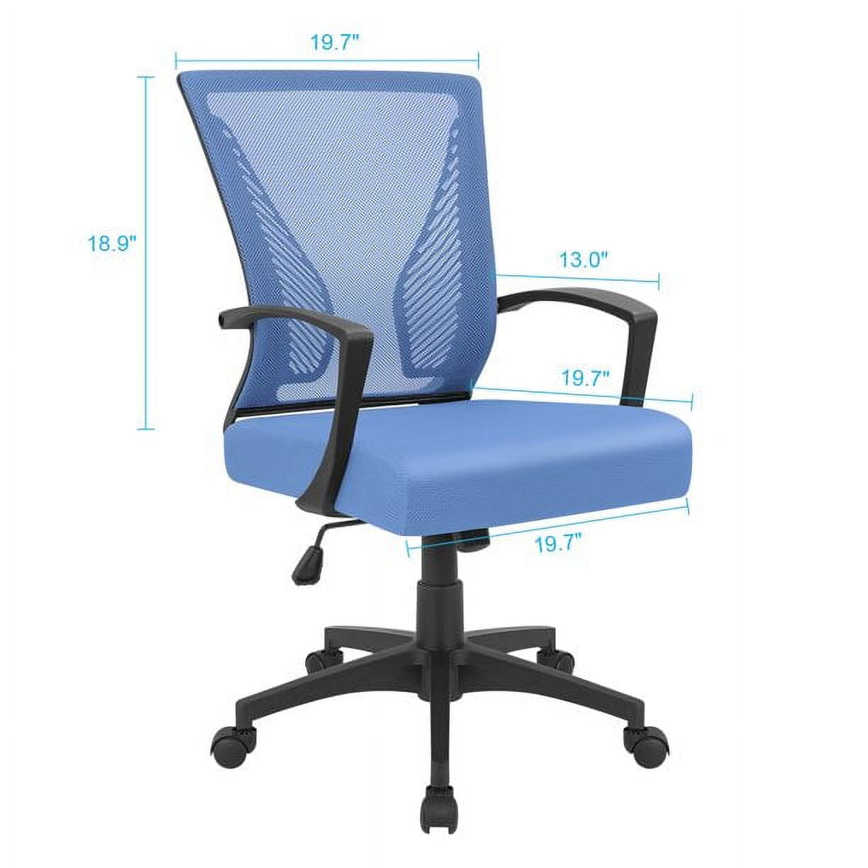 Devoko 20.9 in Manager's Chair with Swivel & Adjustable Height, 265 lb. Capacity