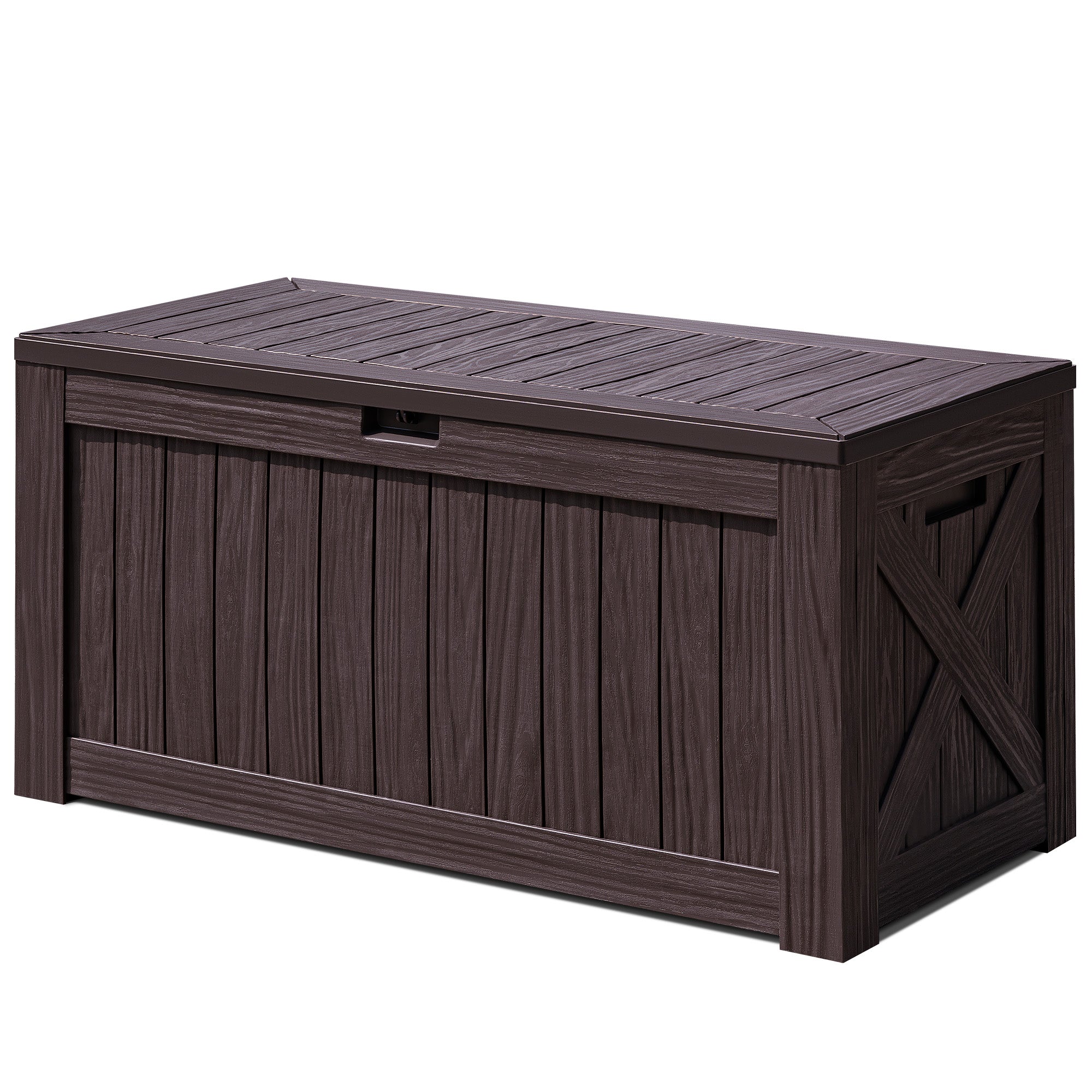 Devoko 120 Gallon Outdoor Patio Box Deck Plastic Resin Storage Box Backyard