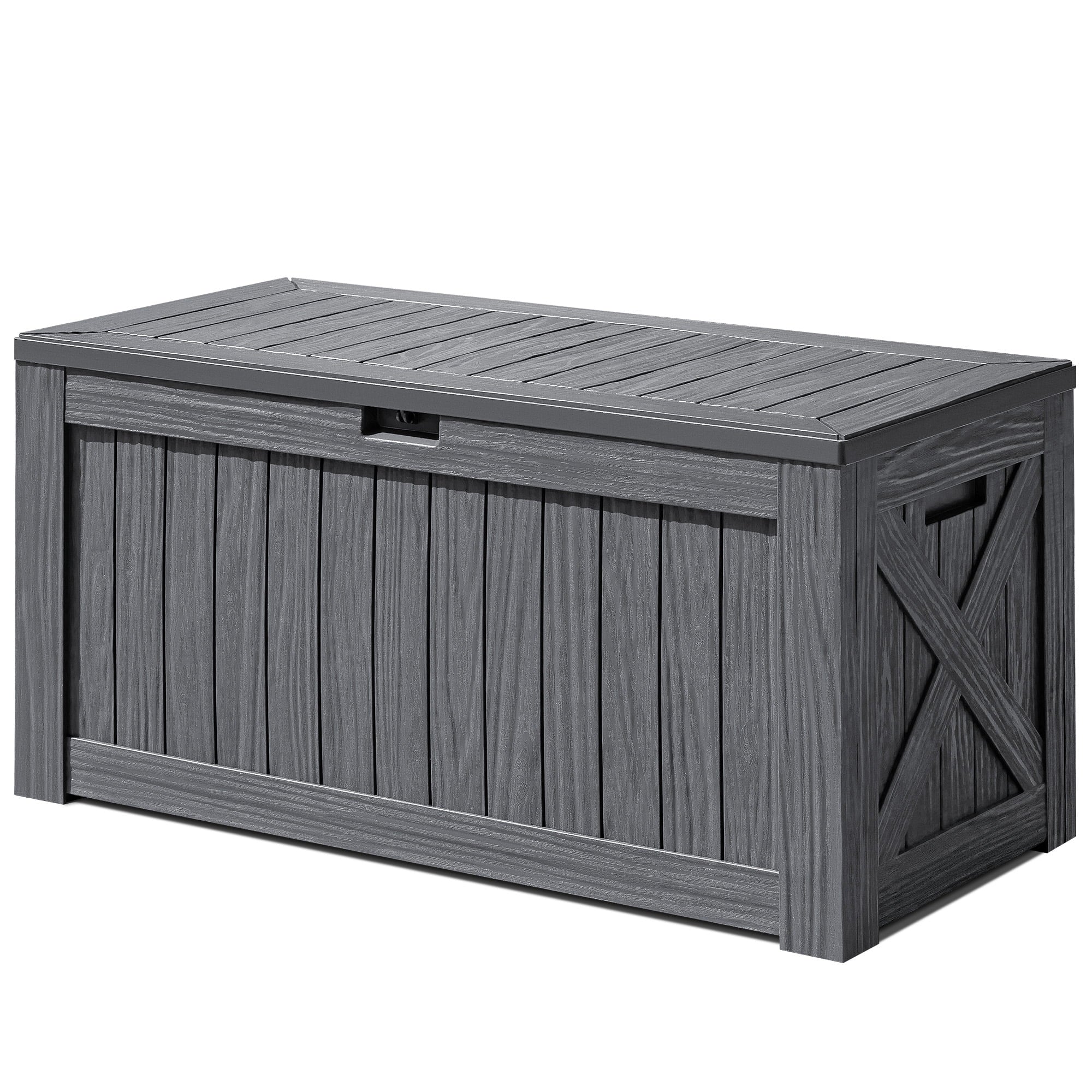 Devoko 120 Gallon Outdoor Patio Box Deck Plastic Resin Storage Box Backyard