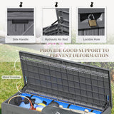 Devoko 120 Gallon Outdoor Patio Box Deck Plastic Resin Storage Box Backyard