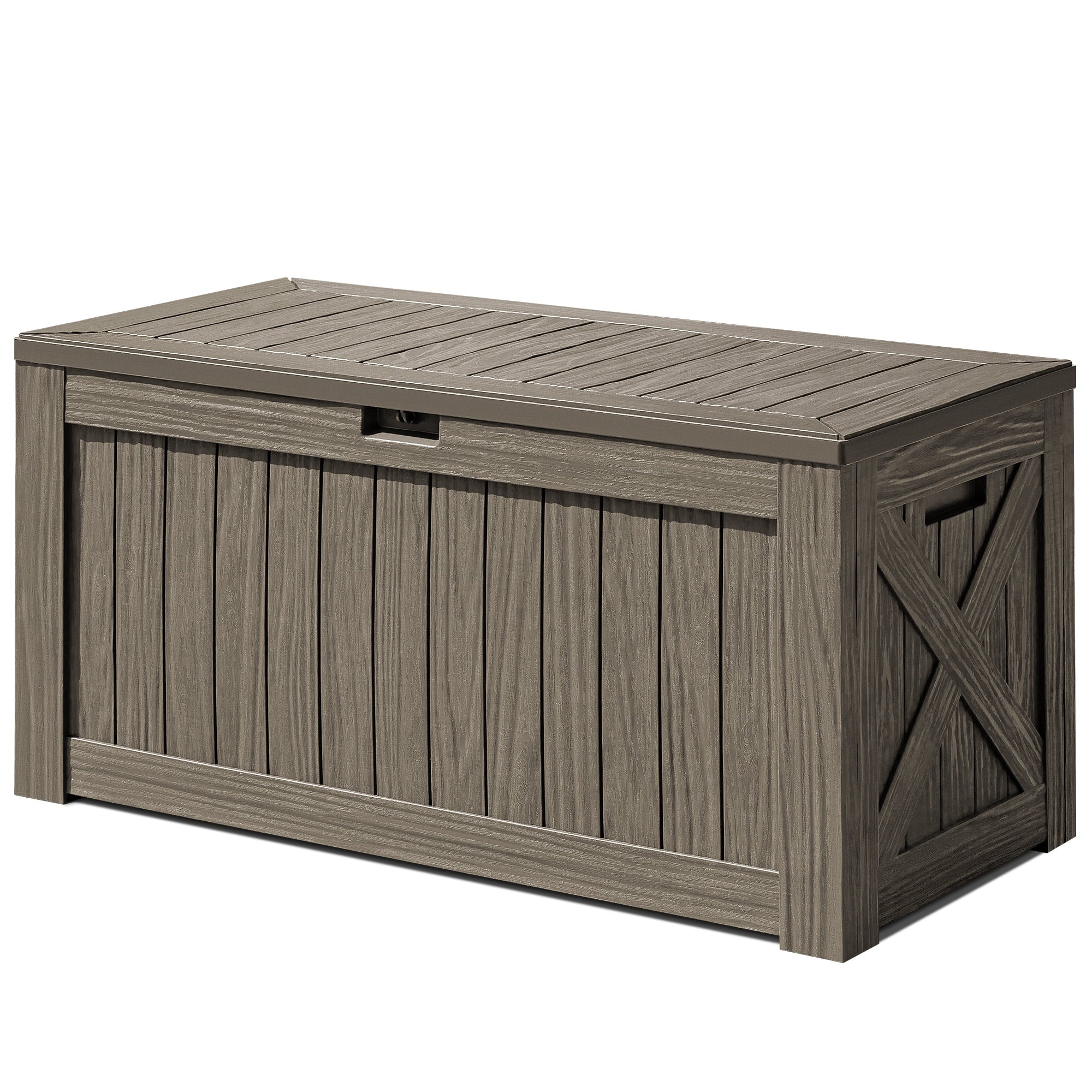 Devoko 120 Gallon Outdoor Patio Box Deck Plastic Resin Storage Box Backyard