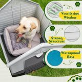 Devoko Indoor and Outdoor Plastic Dog House for Large Pets at Different Age with Waterproof, Moisture-Proof, Vents Warm