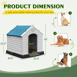 Devoko Indoor and Outdoor Plastic Dog House for Large Pets at Different Age with Waterproof, Moisture-Proof, Vents Warm