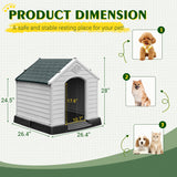 Devoko Indoor and Outdoor Plastic Dog House for Large Pets at Different Age with Waterproof, Moisture-Proof, Vents Warm