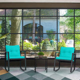 Devoko Outdoor Rocking Chair 3 Pcs Patio Set