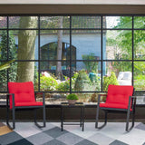 Devoko Outdoor Rocking Chair 3 Pcs Patio Set