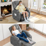 Devoko power lift recliner chairs massage Single sofa chair with cup holder for elderly,Black