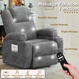 Devoko power lift recliner chairs massage Single sofa chair with cup holder for elderly,Black