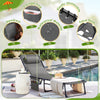 Vineego Foldable with Sauna, Lounge Coffee Chair 12 Inch High 5-Position Adjustable Patio Lounge Chair Beach Pool Coffee Chair