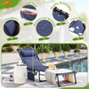 Vineego Foldable with Sauna, Lounge Coffee Chair 12 Inch High 5-Position Adjustable Patio Lounge Chair Beach Pool Coffee Chair