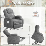 Devoko power lift recliner chairs massage Single sofa chair with cup holder for elderly,Black