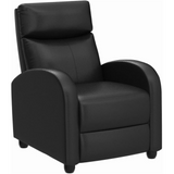 Devoko Massage Recliner Chair Home Theater Seating Pu Leather Modern Living Room Chair Furniture with Padded Cushion Reclining Sofa Chairs (Black)