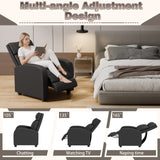 Devoko PU Leather Recliner Chair - Adjustable Backrest, Ergonomic Support & Compact Design for Living Room