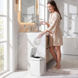 Devoko 2-Pack 2.5 Gallon Touchless Trash Can with Lid, Slim Motion Sensor Garbage Can for Bathroom Kitchen Office, Battery Operated Automatic Waste Bin