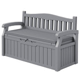 Vineego 82 Gallon Storage Patio Bench and Deck Box Organization Storage Combi for Patio, Garden