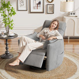 Vineego 360°Swivel Rocker Recliner Chair Armrest-Style Massage Recliner with Comfy High Back for Living Room