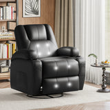 Vineego 360° Swivel Recliner Oversized Massage Rocking Chair Nursery Chair Power Living Room Furniture With Two Cup Holde