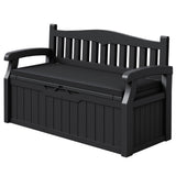 Vineego 82 Gallon Storage Patio Bench and Deck Box Organization Storage Combi for Patio, Garden