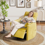 Vineego 360°Swivel Rocker Recliner Chair Armrest-Style Massage Recliner with Comfy High Back for Living Room