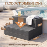 Devoko Heavy Duty Hot Tub Steps , 600 lbs Weight Capacity, Weather-Resistant Pool Stool, Multi-Use for Porch and More