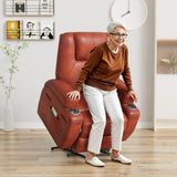Devoko Power Lift Recliner Chair with Massage - Remote Control, Leathaire Fabric, Cup Holders for Elderly & Home Theater