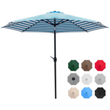 Devoko 9 Ft Patio Umbrella Table Umbrella Outdoor Market Straight Umbrella with Tilt Adjustment, 8 Sturdy Ribs