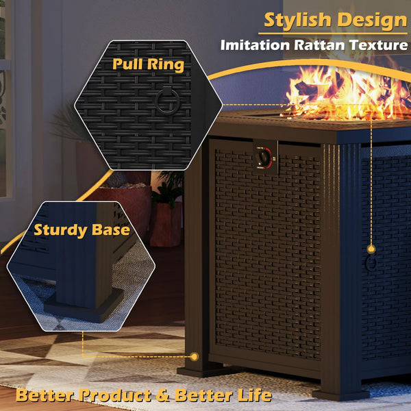 Devoko Patio Home 28 Inch Fire Pit Table Outdoor Auto