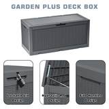 Devoko 100 Gallon Deck Box, Waterproof Outdoor Storage Box