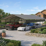 Devoko 20'x30' Metal Carport, Heavy Duty Car Canopy with Galvanized Steel Roof, Reinforced Base Frame