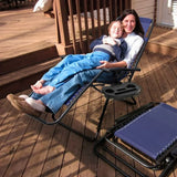 Vineego 2 Pack Patio Zero Gravity Chair Outdoor Lounge Chaise Folding Steel Chair 2 Capacity- Black