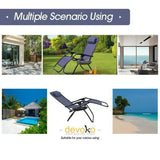 Vineego 2 Pack Patio Zero Gravity Chair Outdoor Lounge Chaise Folding Steel Chair 2 Capacity- Black