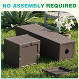 Vineego 24" Tall Planters for Outdoor Plants Set of 2, Woven-Textured Outdoor Plant Pots for Patio, Front Porch