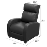 Devoko PU Leather Recliner Chair - Adjustable Backrest, Ergonomic Support & Compact Design for Living Room