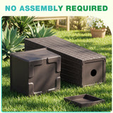 Vineego 24" Tall Planters for Outdoor Plants Set of 2, Woven-Textured Outdoor Plant Pots for Patio, Front Porch