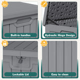 Vineego 230 Gallon Deck Box, Outdoor Resin Storage Box, with Large Storage Capacity, for Patio