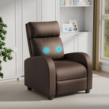 Devoko Massage Recliner Chair with Remote Control Single Sofa with Breathable Fabric Space-Saving Design for Living Room & Bedroom