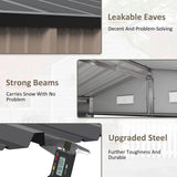 Devoko Patio Metal Storage Shed Outdoor Storage Shed with Lockable Door Tool Storage Shed for Backyard