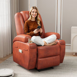 Devoko Power Lift Recliner Chair with Massage - Remote Control, Leathaire Fabric, Cup Holders for Elderly & Home Theater
