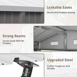 Devoko Patio Metal Storage Shed Outdoor Storage Shed with Lockable Door Tool Storage Shed for Backyard