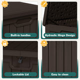 Vineego 230 Gallon Deck Box, Outdoor Resin Storage Box, with Large Storage Capacity, for Patio