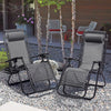 Vineego Zero Gravity Chair Camp Reclining Lounge Chairs Outdoor Lounge Patio Chair with Adjustable Pillow 2 Pack