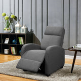 Devoko Fabric Single Massage Recliner Chair with Thick Seat Cushion and Backrest, Gray Fabric, Gray