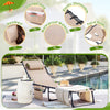 Vineego Foldable with Sauna, Lounge Coffee Chair 12 Inch High 5-Position Adjustable Patio Lounge Chair Beach Pool Coffee Chair